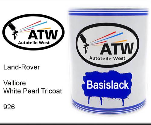 Land-Rover, Valliore White Pearl Tricoat, 926: 1L Lackdose, von ATW Autoteile West.